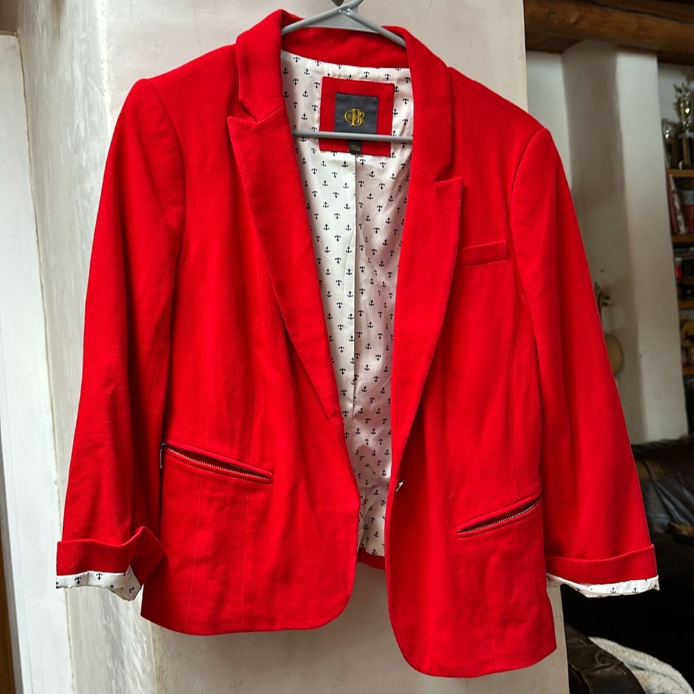 Red blazer. OBR brand. Size L